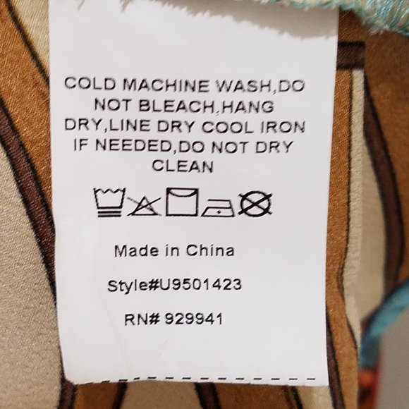 blue cream ivory chains tie sleeveless blouse - Picture 7 of 9